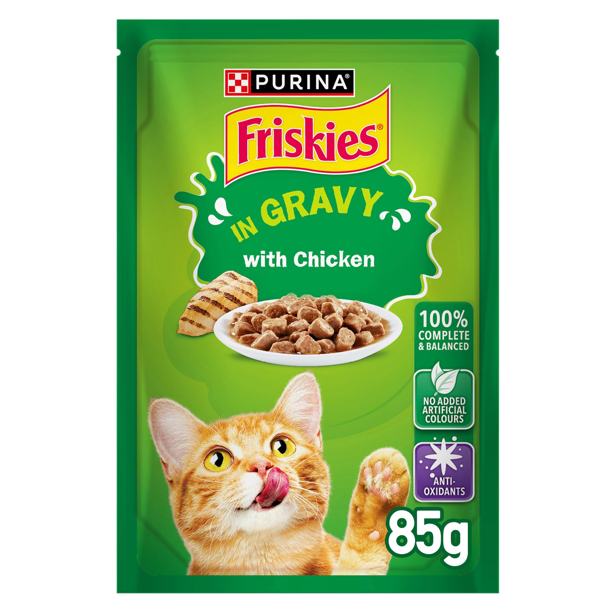 Friskies Chicken Chunks in Gravy Pouch 85g