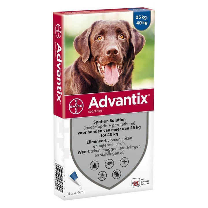 1 Dose x Advantix for dogs 2 sizes Happet