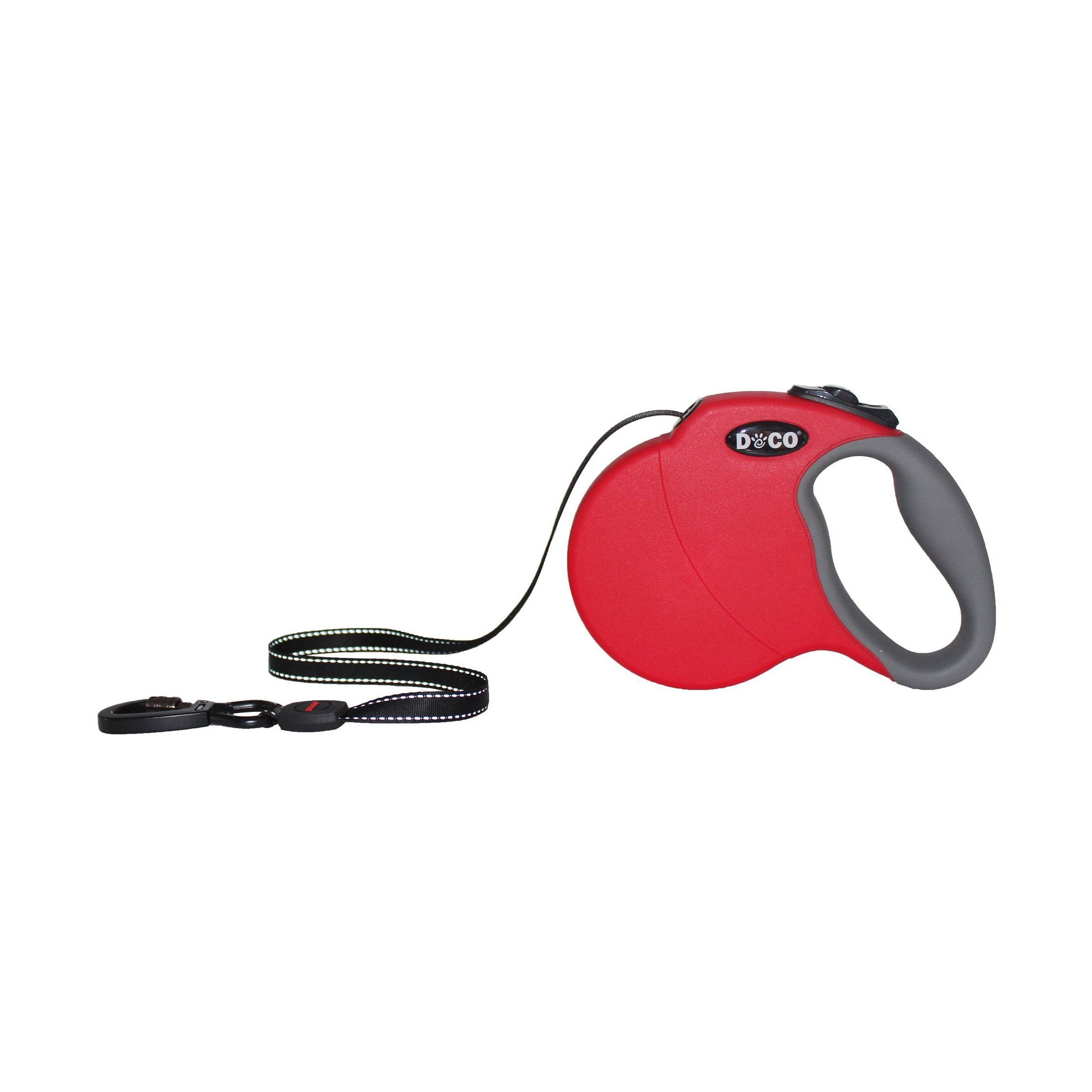 DOCO? ADVENTURE RETRACTABLE LEASH / Small up to 10kg 4M Red