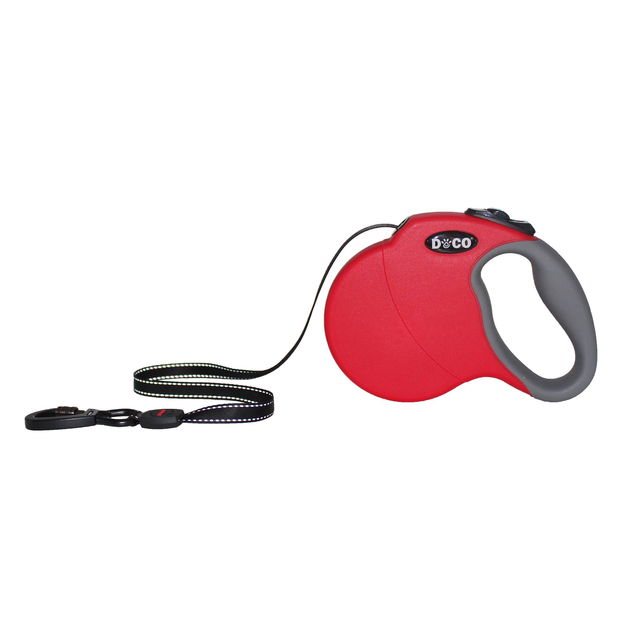 DOCO? ADVENTURE RETRACTABLE LEASH / Small up to 10kg 4M Red