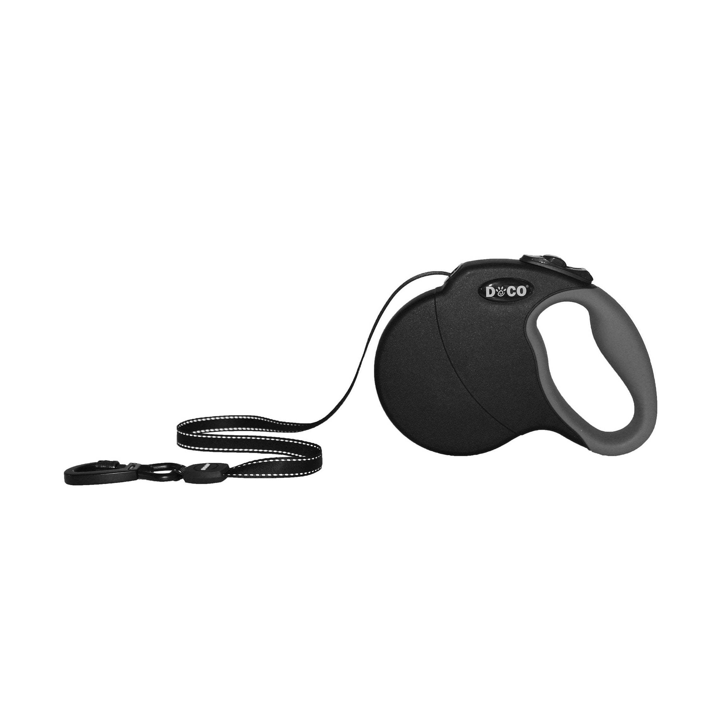 DOCO ADVENTURE RETRACTABLE LEASH / Large up to 50kg 5M Black