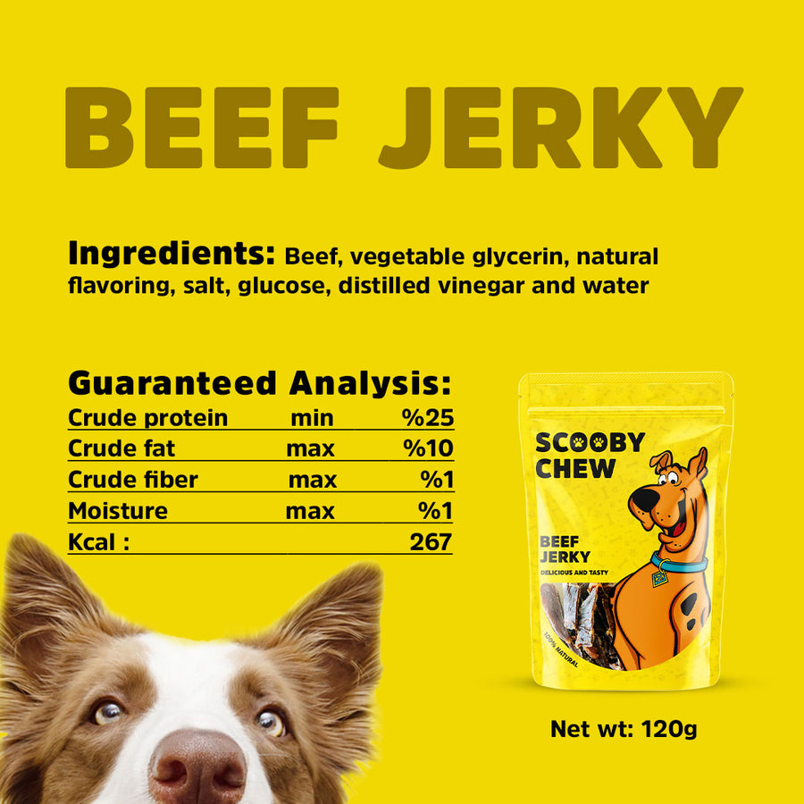 Scooby Chew Beef Jerky 120g  + Extra 30g Free
