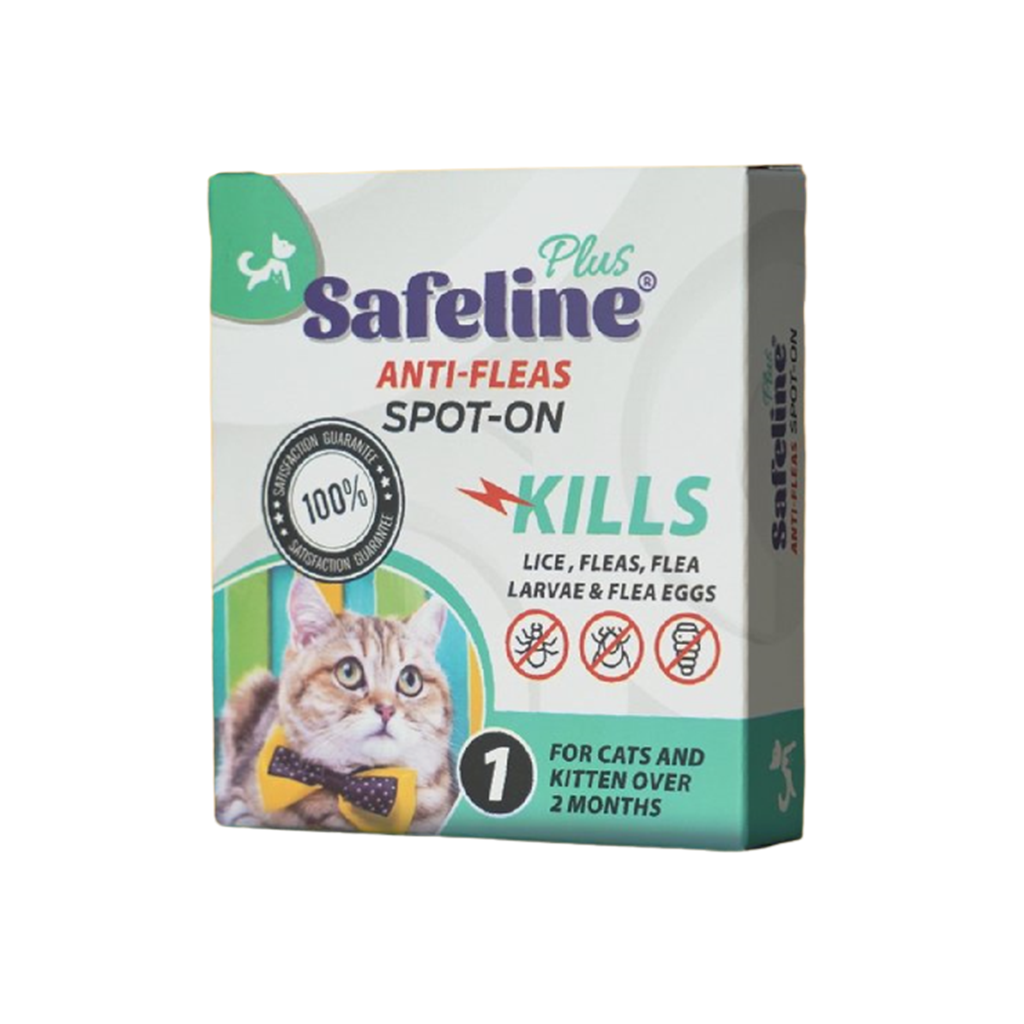 Elite Safeline Plus Anti Fleas Spot-On for Cats X 1 pipettes