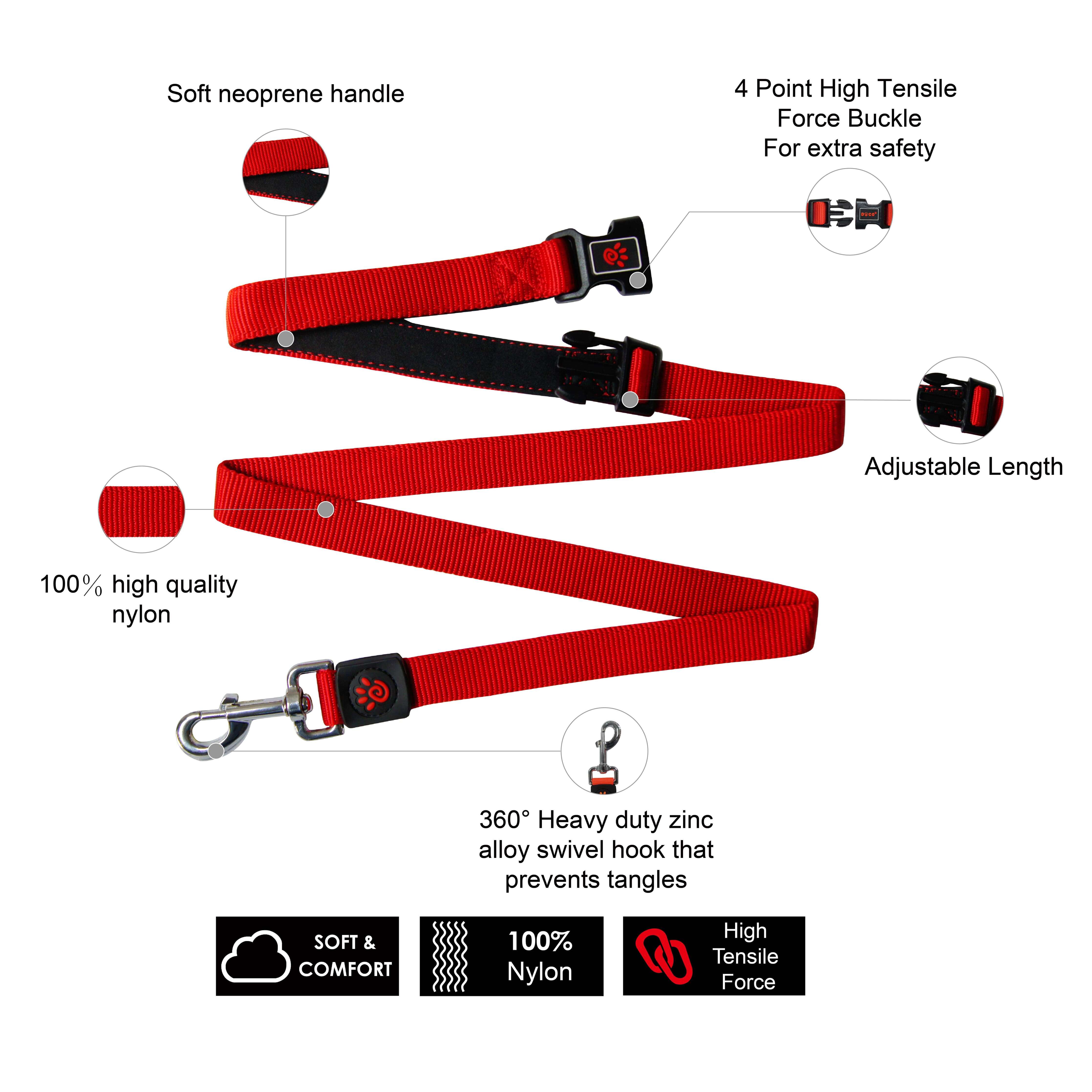 DOCO Easy-Snap Hands Free Leash 6FT Large