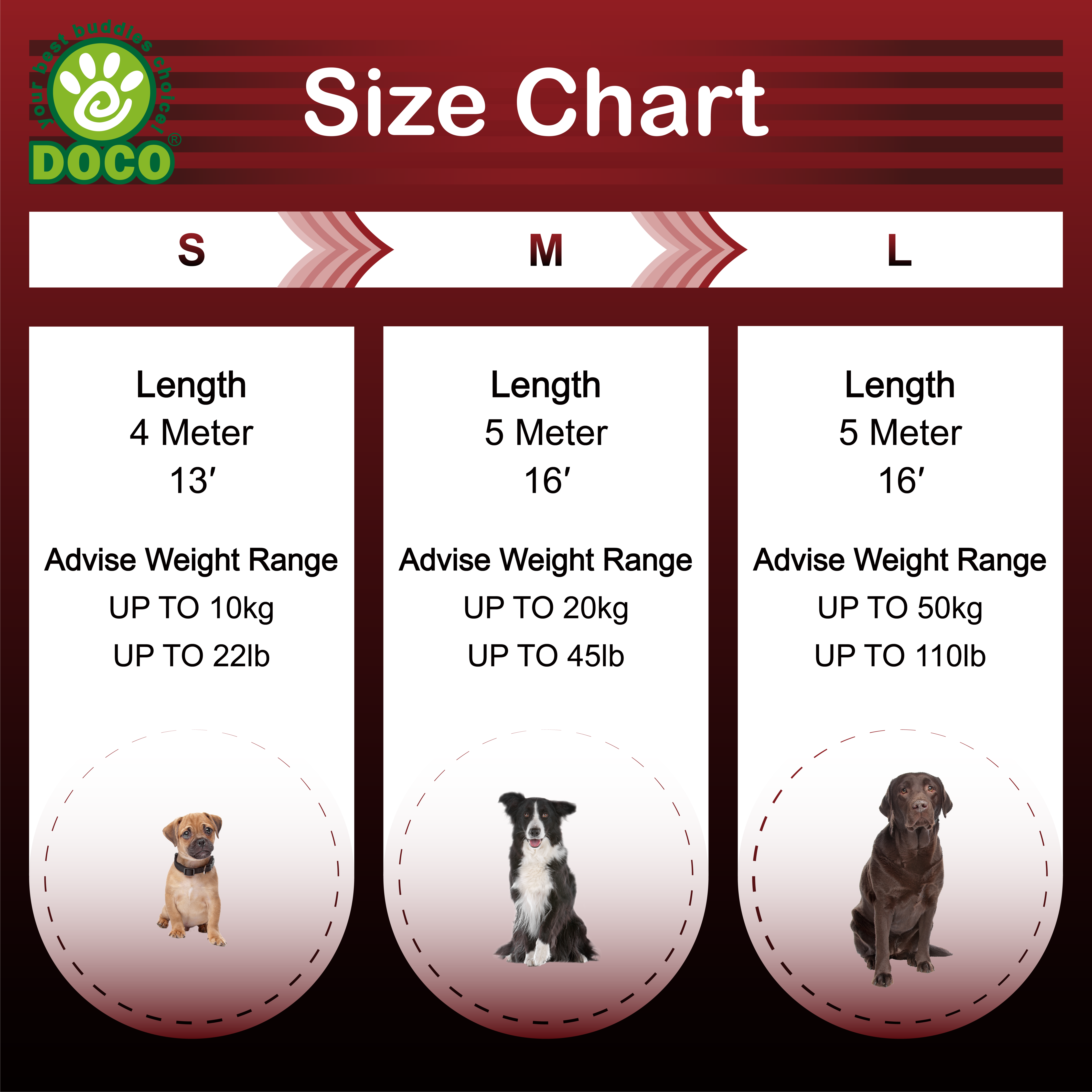 DOCO All Day Adventure Retractable Leash Large