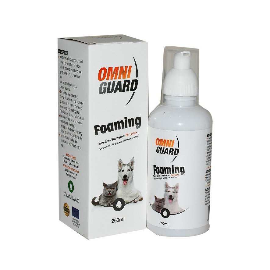 Omni Guard Foaming 250 ml Waterless shampoo for Cats & Dogs