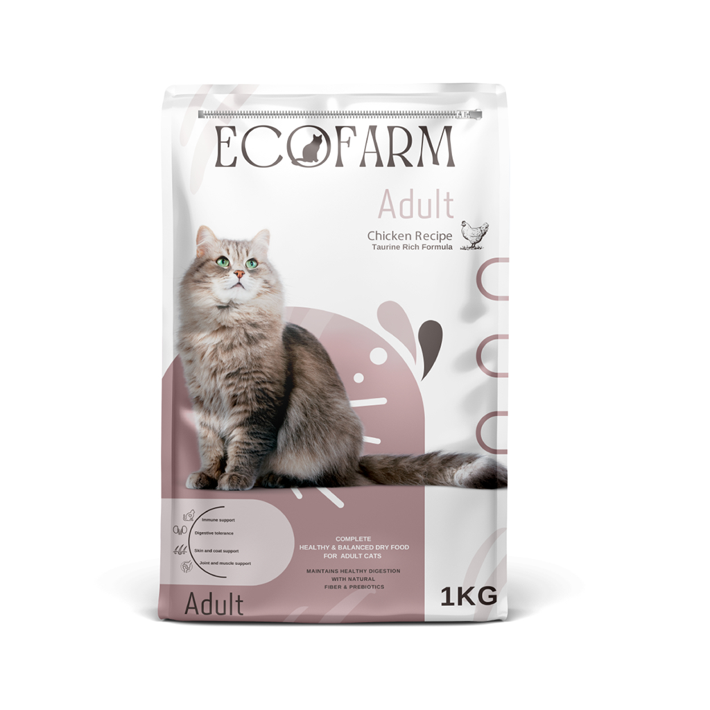 ECOFARM Adult Cats Dry Food 1 KG