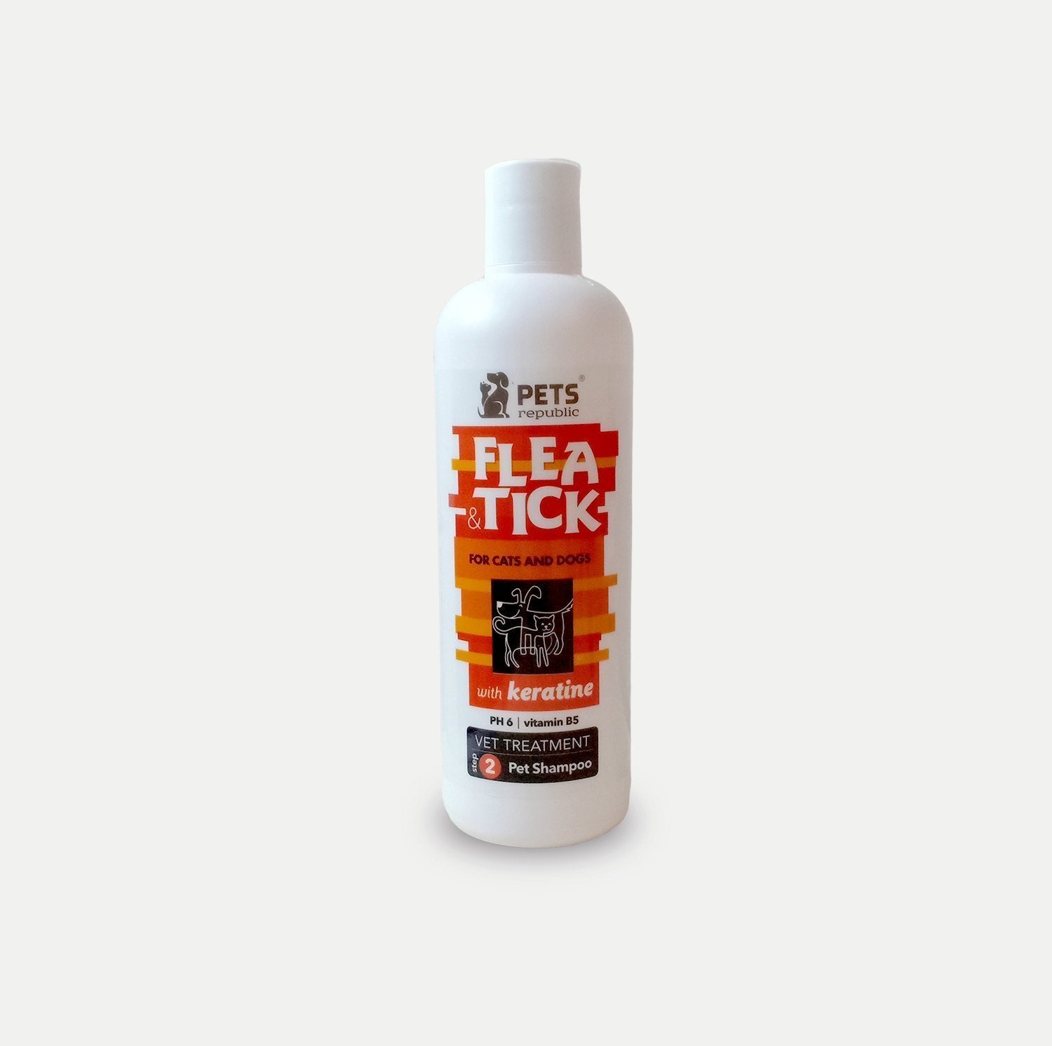 Pets Republic Flea & Tick Shampoo for Cats & Dogs 500 ml Keratin