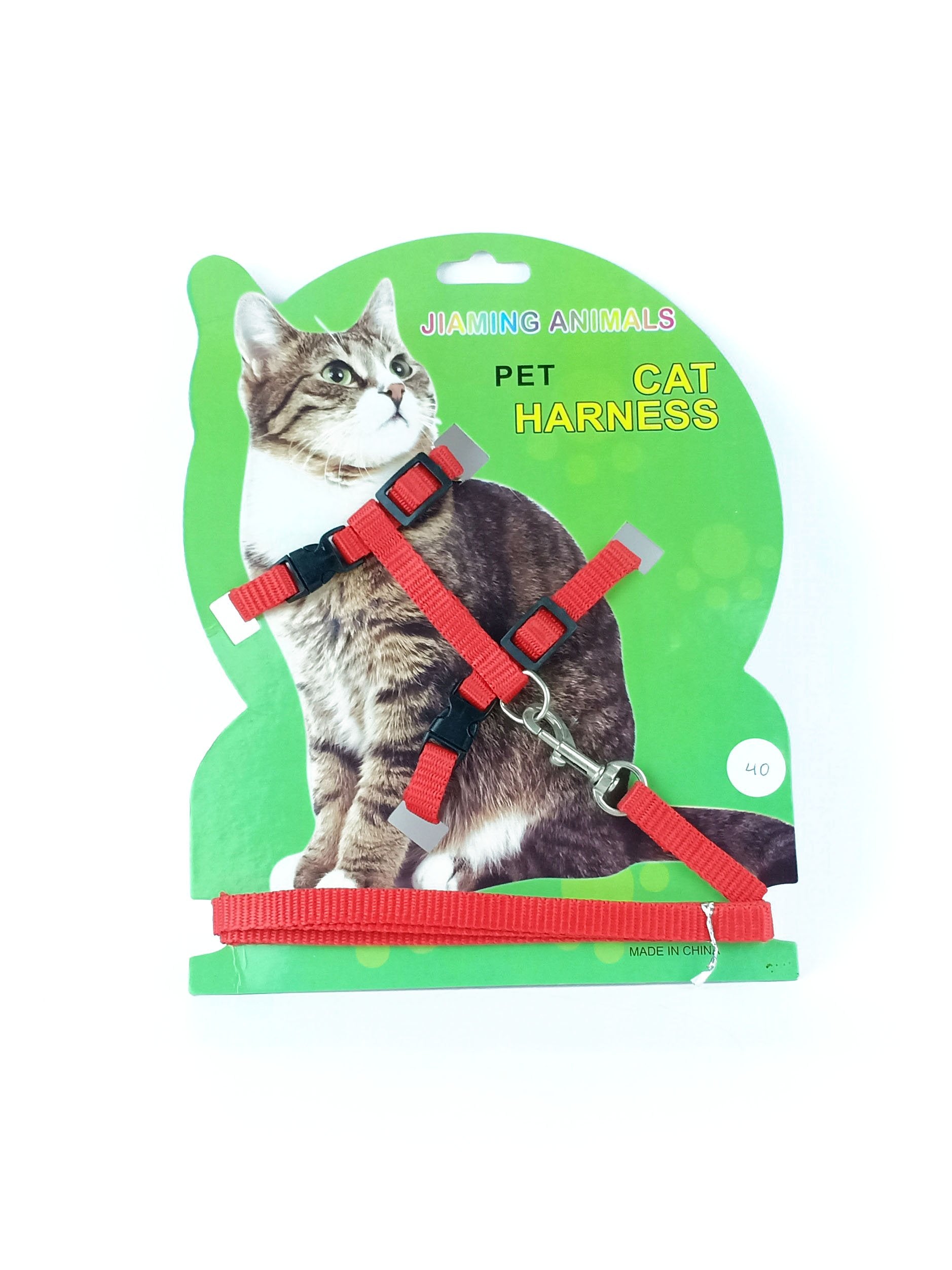 Cat Vest Leash Harness on card (1 cm ? 110 cm ? 16-37 cm)