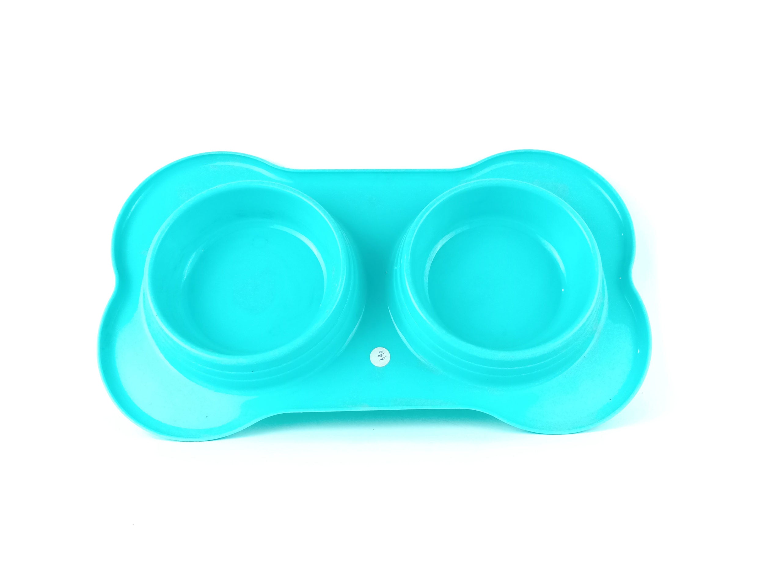 Plastic Cat Double bowl bone shape