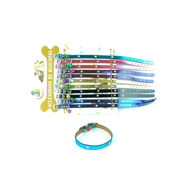 Glowing cat collar with bell (23-28 cm)