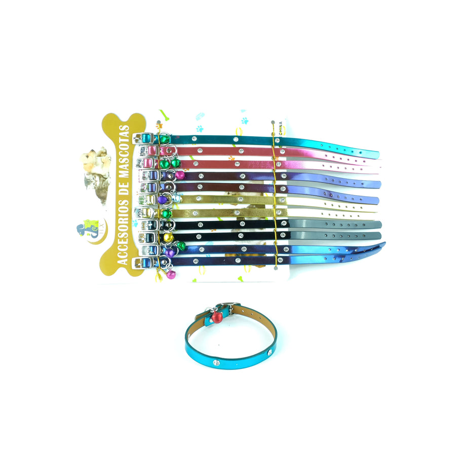 Glowing cat collar with bell (23-28 cm)