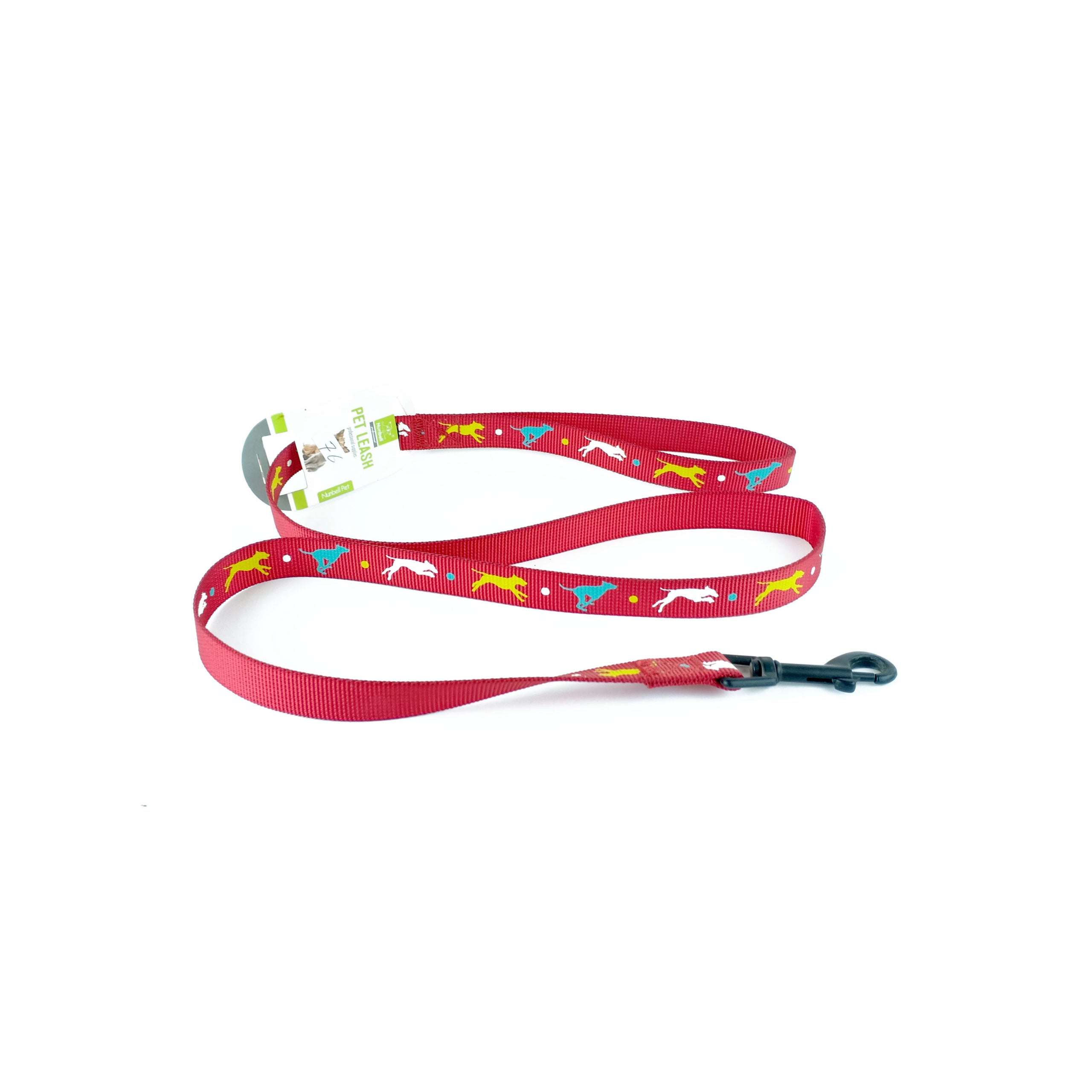 Leash with dog pattern colored medium (2 cm ? 120 cm)