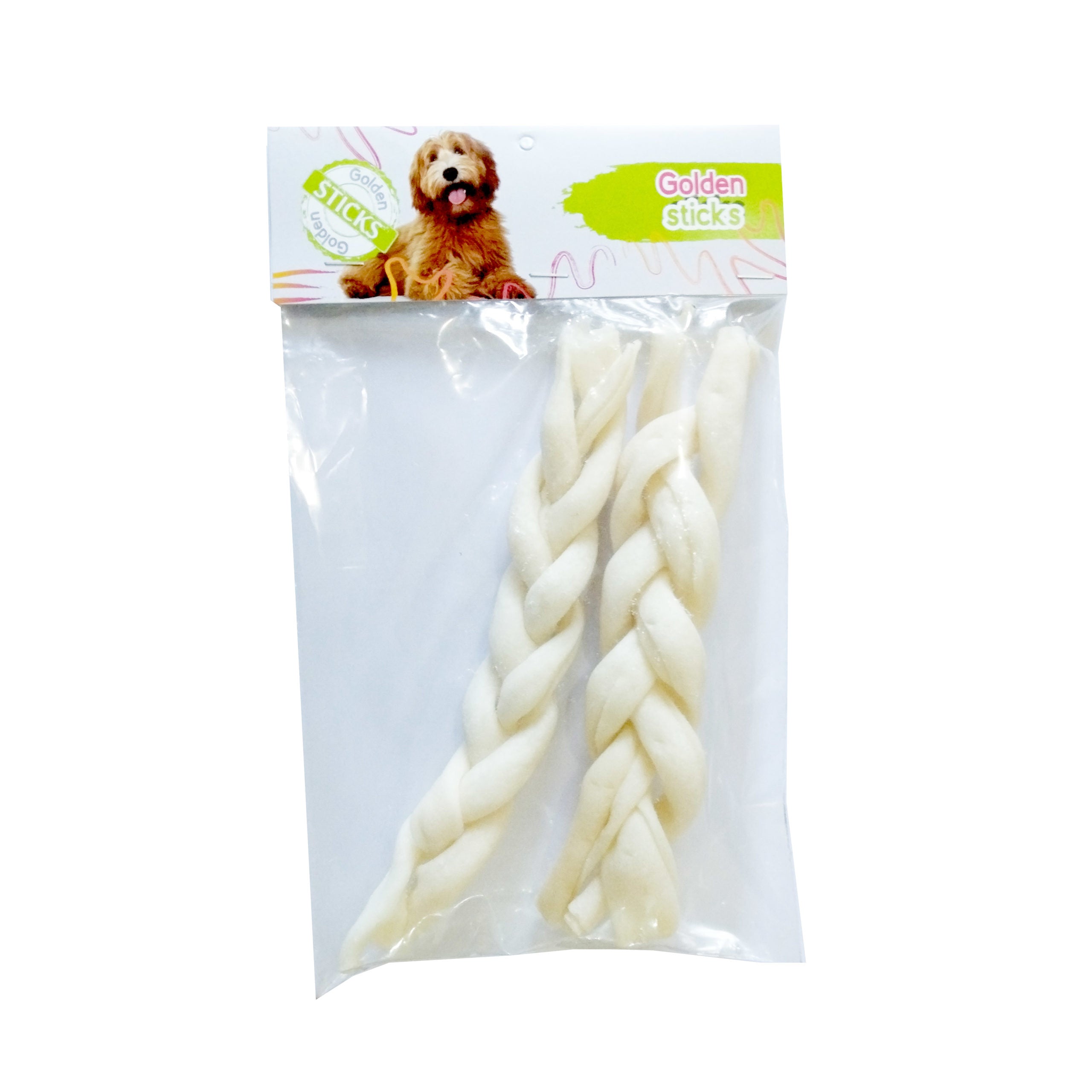 Golden sticks 2 braided Chew bone 20 cm