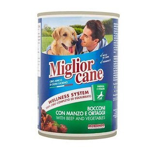 Miglior Dog Cane Chunks Beef and Vegetables wet food 405g