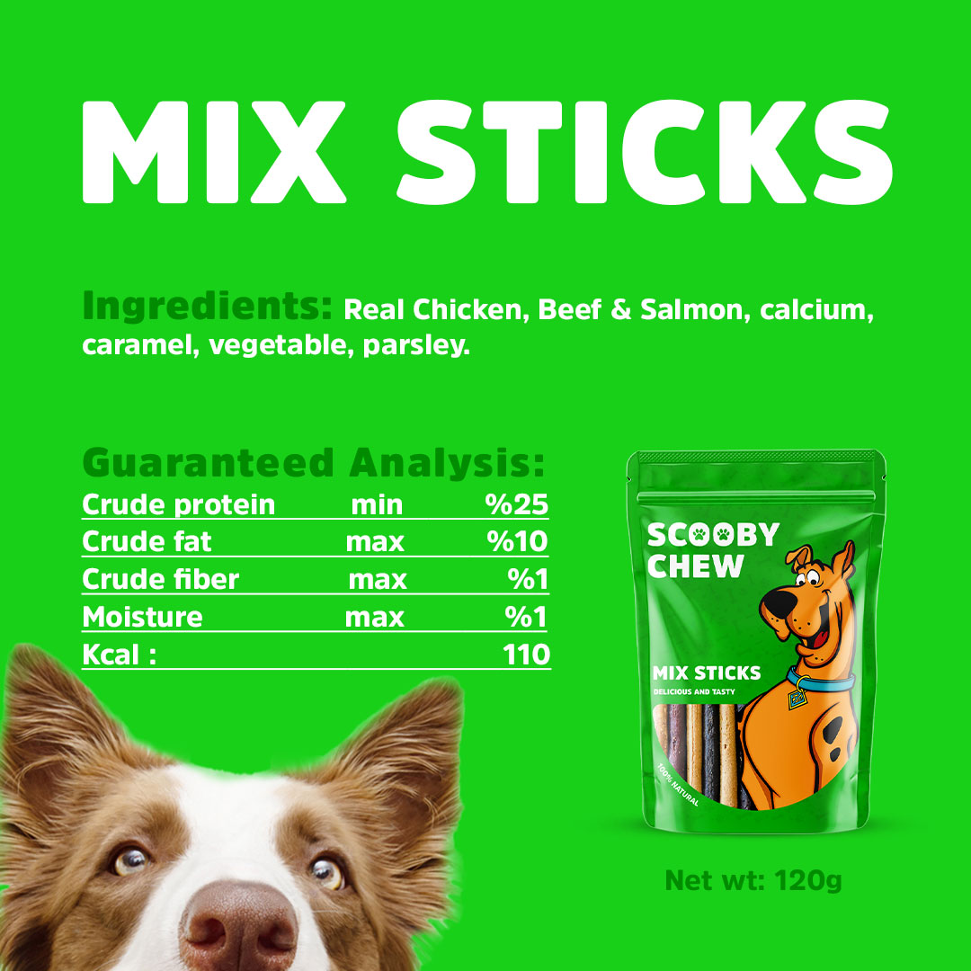 Scooby Chew Mix Sticks 120g