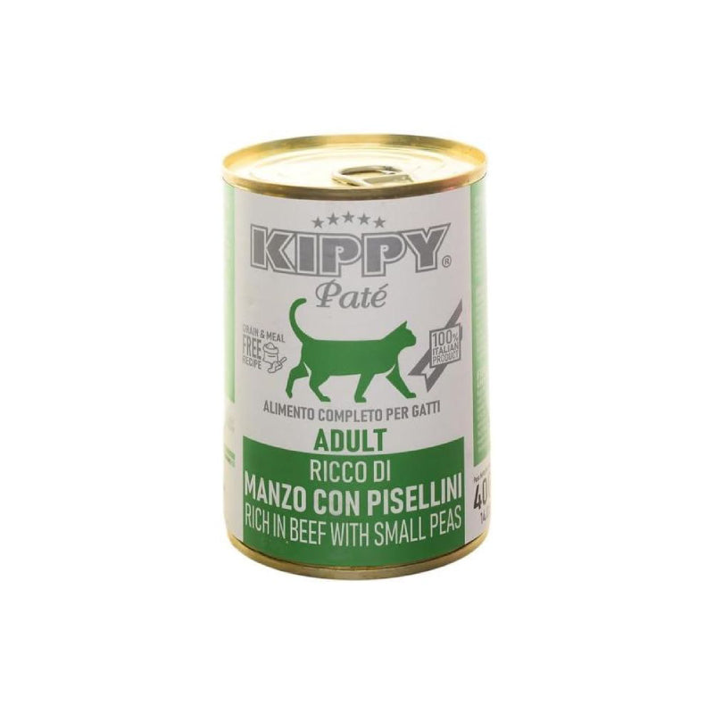 Kippy Paté Adult Cat Wet Food with Beef and Small Peas 400 g