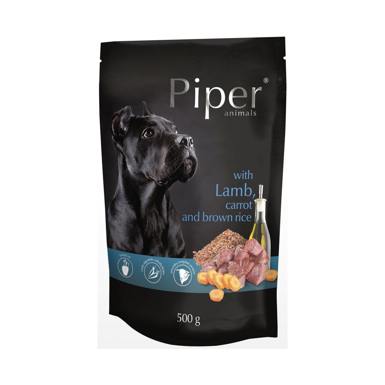 PIPER WITH LAMB, CARROT AND BROWN RICE 500 g