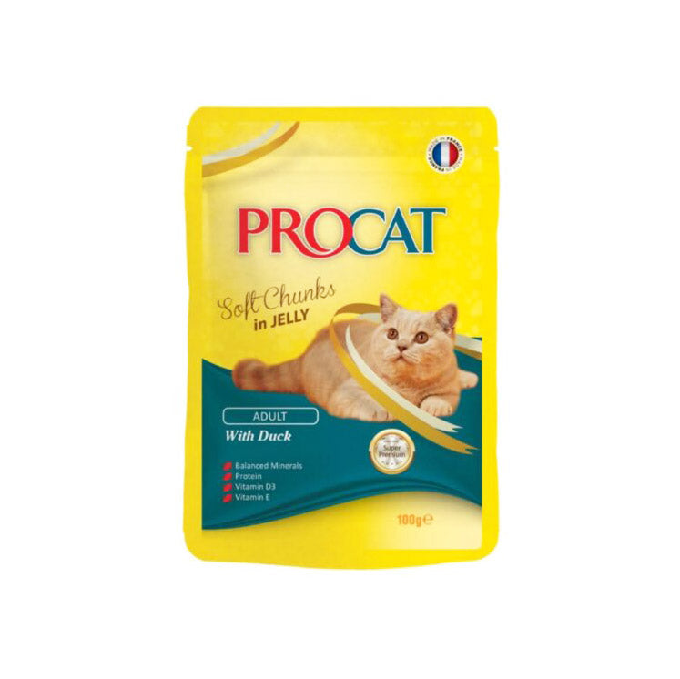 Procat Soft Chunks in Jelly with Duck 100gm