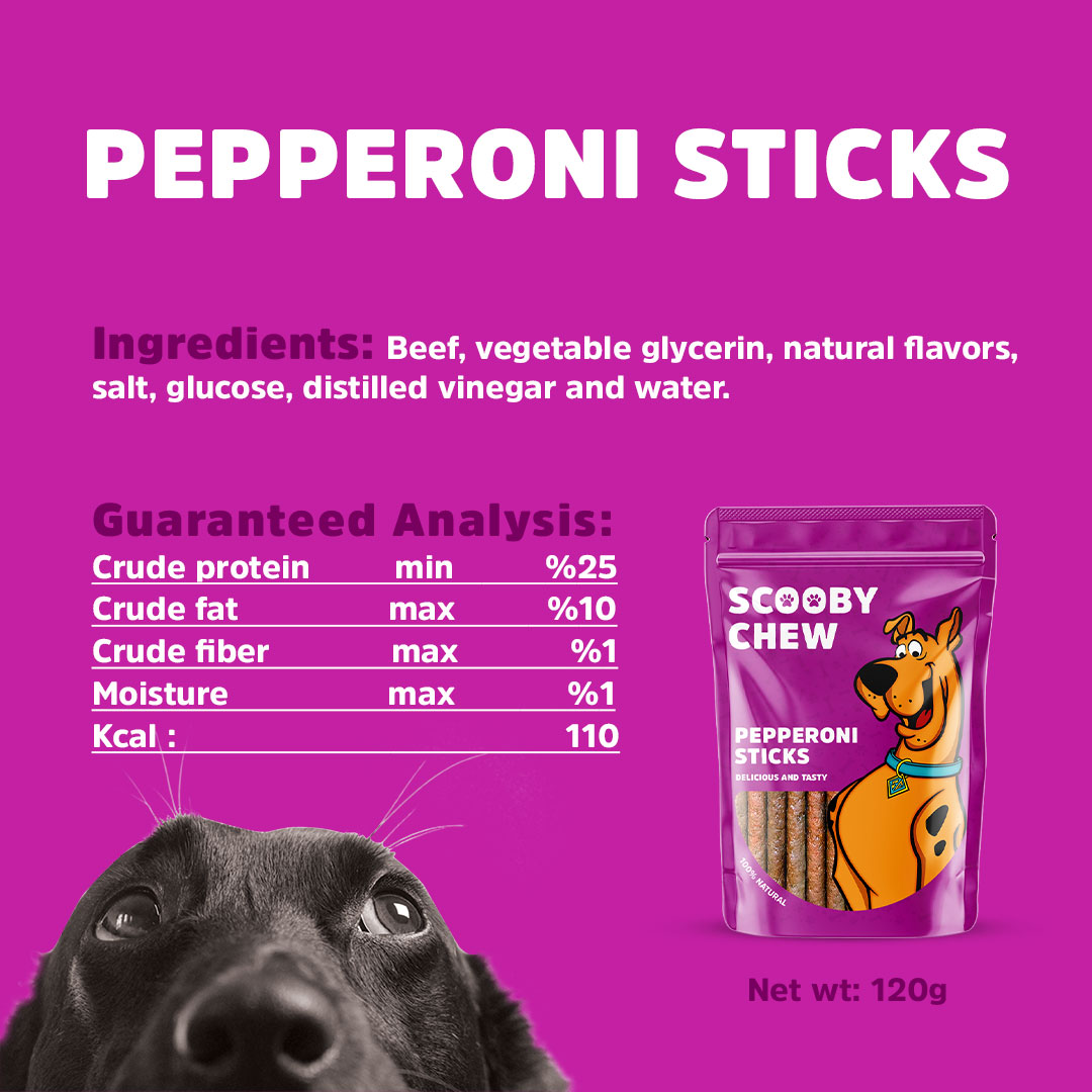 Scooby Chew Pepperoni Sticks 120g