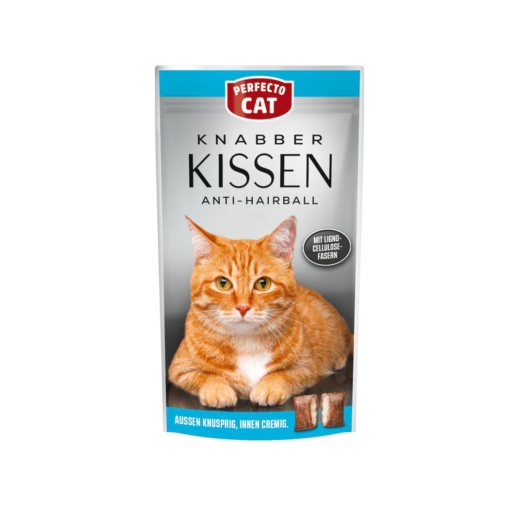 Perfecto Cat Knabber Kissen Anti Hairball 50g