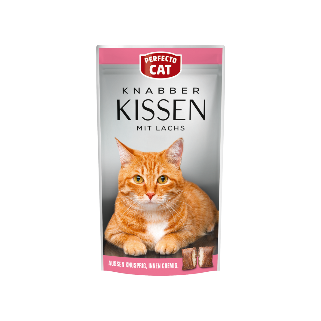 Perfecto Cat Feine Knabber Kissen mit lachs 50g