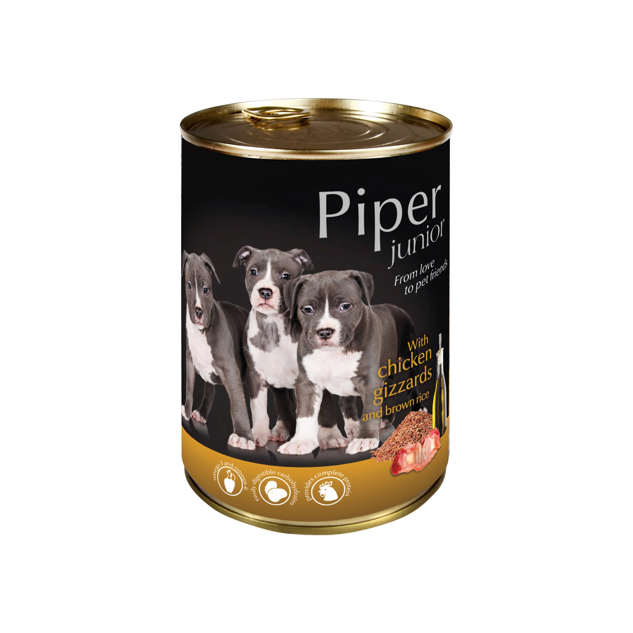 PIPER JUNIOR WITH CHICKEN GIZZARDS AND BROWN RICE 400 G