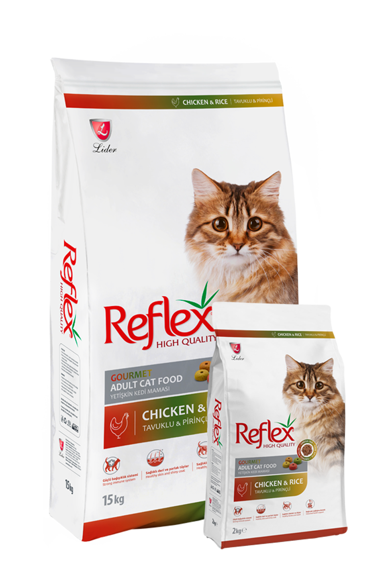 Reflex Gourmet Adult Cat Dry Food with Chicken & Rice 15 Kg