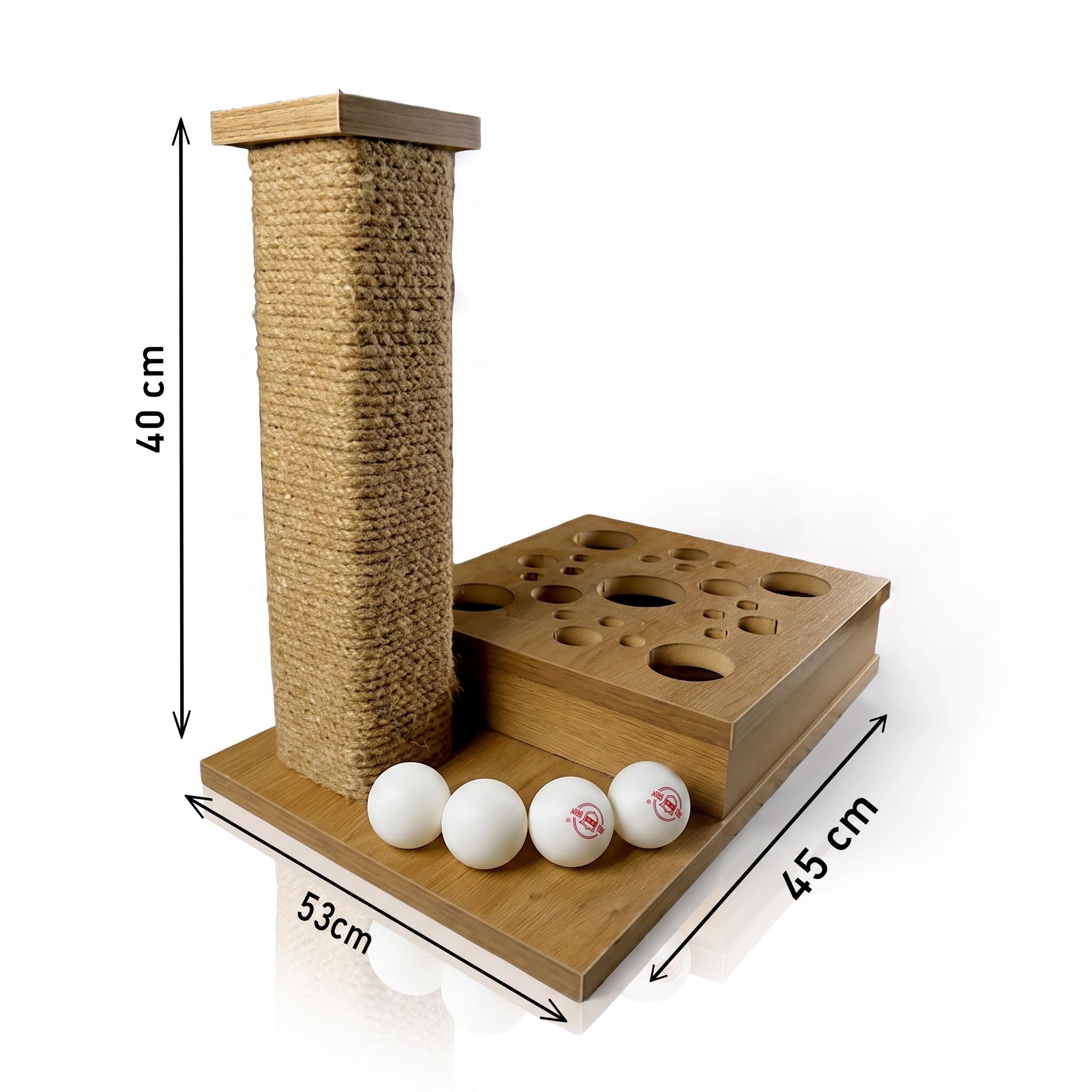 Petmoda Scratch and play board Cat balls hunt box with Tower