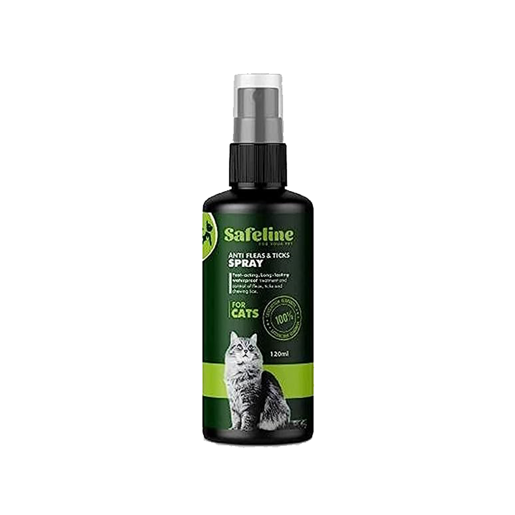 Safe Line Spray Elite Safeline Flea & Tick Spray For Cats 120 ml – Happet