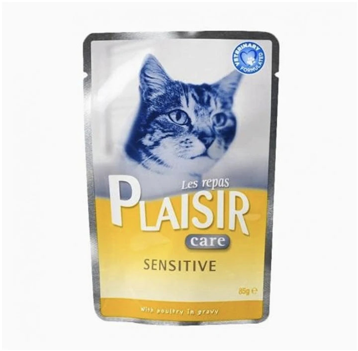 Plaisir Care Sensitive Cat Food Chunks In Gravy With Poultry 85