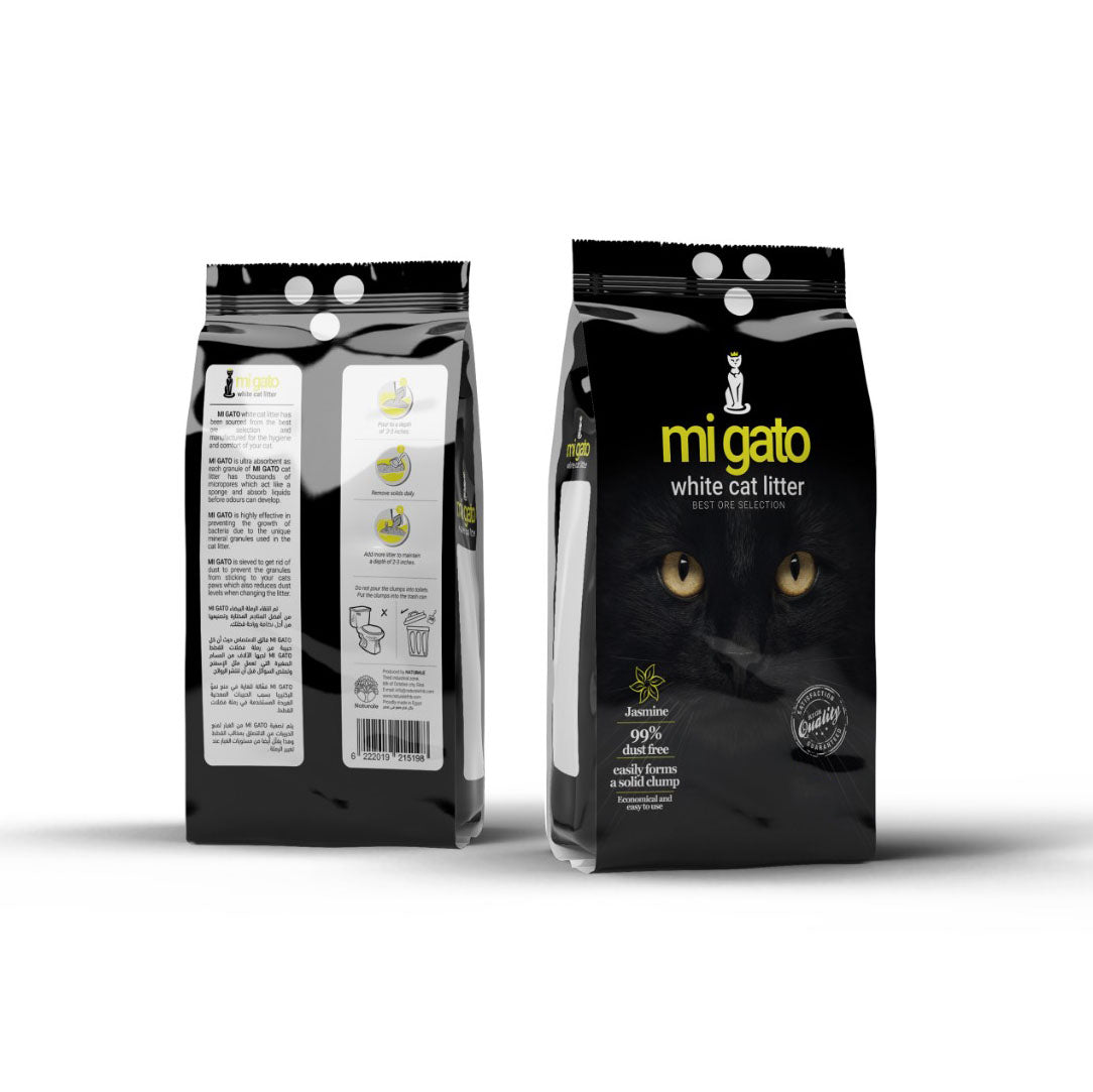 Mi gatto white clumping cat litter jasmine 10kg