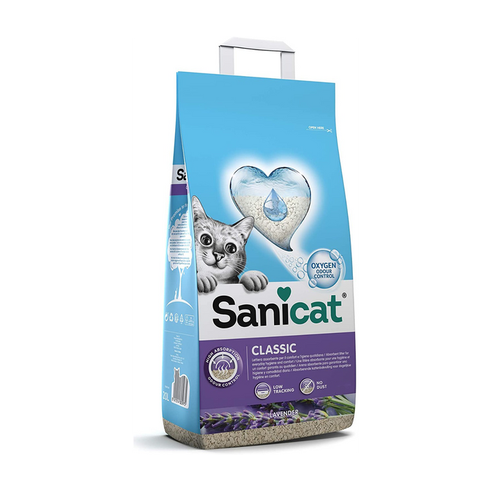 Sanicat non clumping Classic Lavander Scented Cat Litter 20L