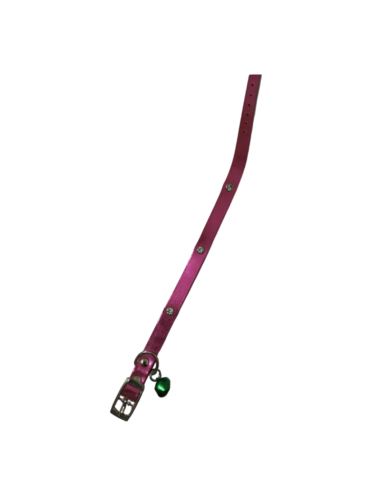 Glowing cat collar with bell (23-28 cm) - pink