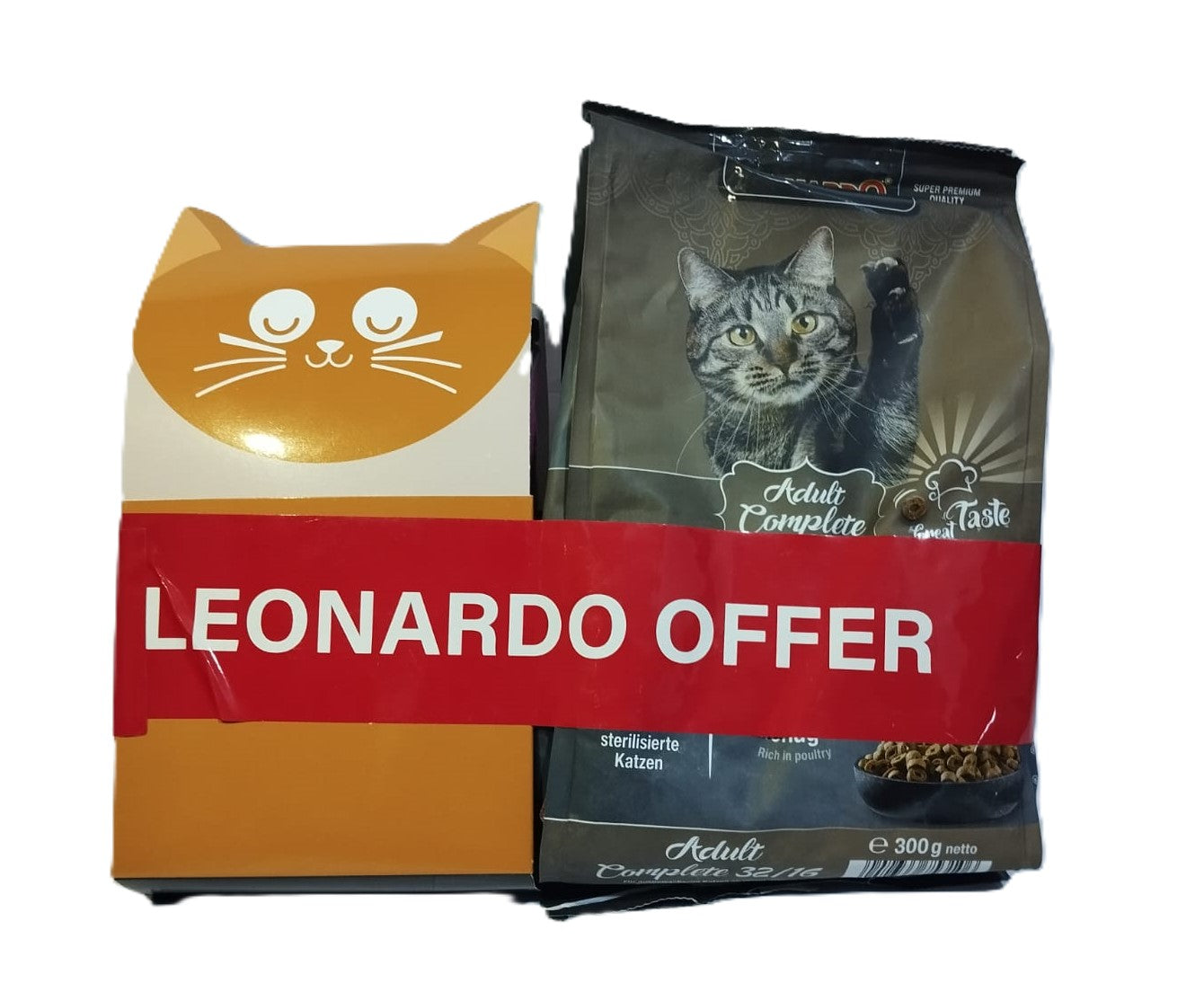 Leonardo Complete Cat Dry Food  300gm - 1.8kg - 7.5kg - 15kg + Free Gift