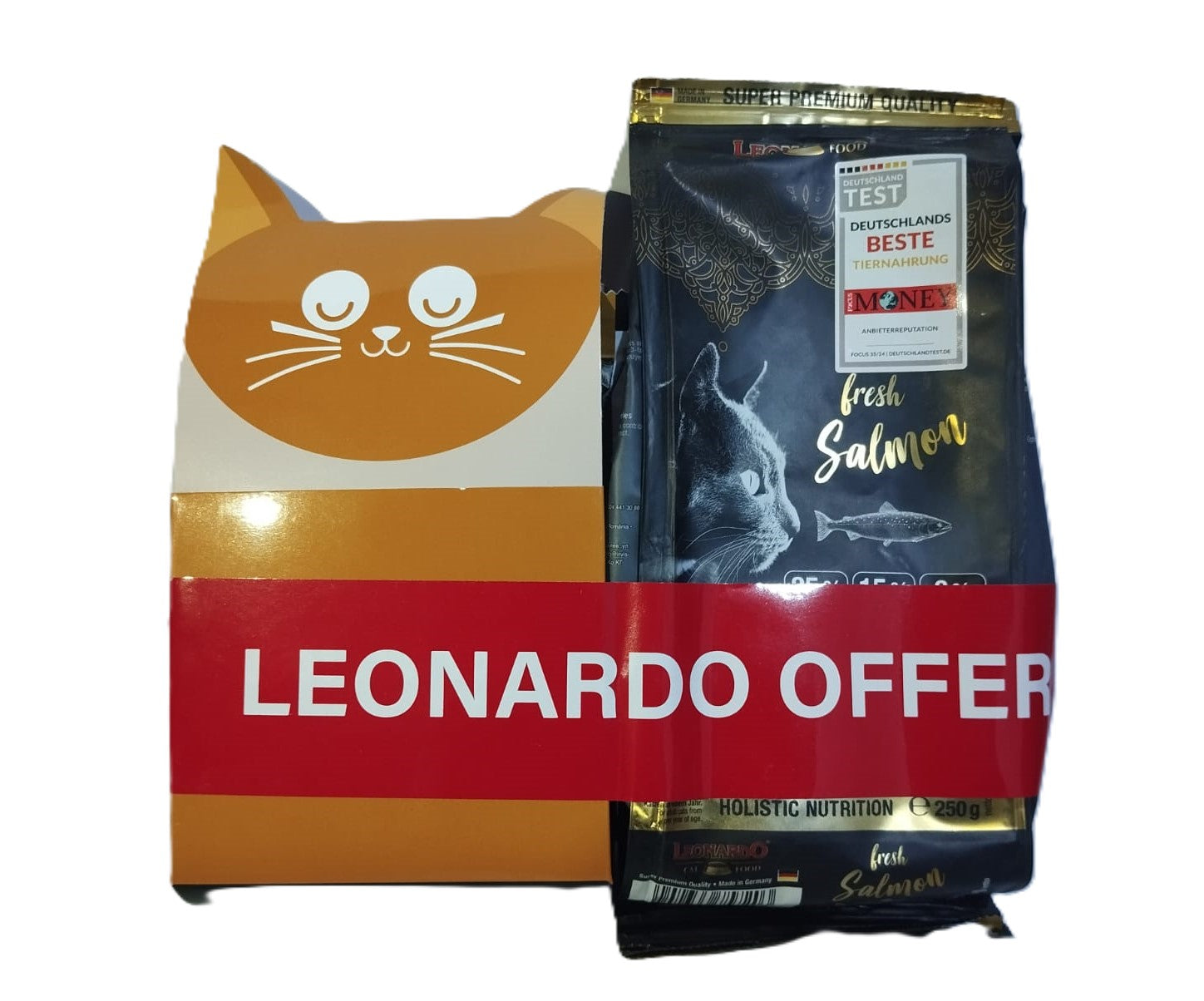 Leonardo Fresh Salmon Cat Dry Food 250g - 1.5kg - 4kg + Free Gift