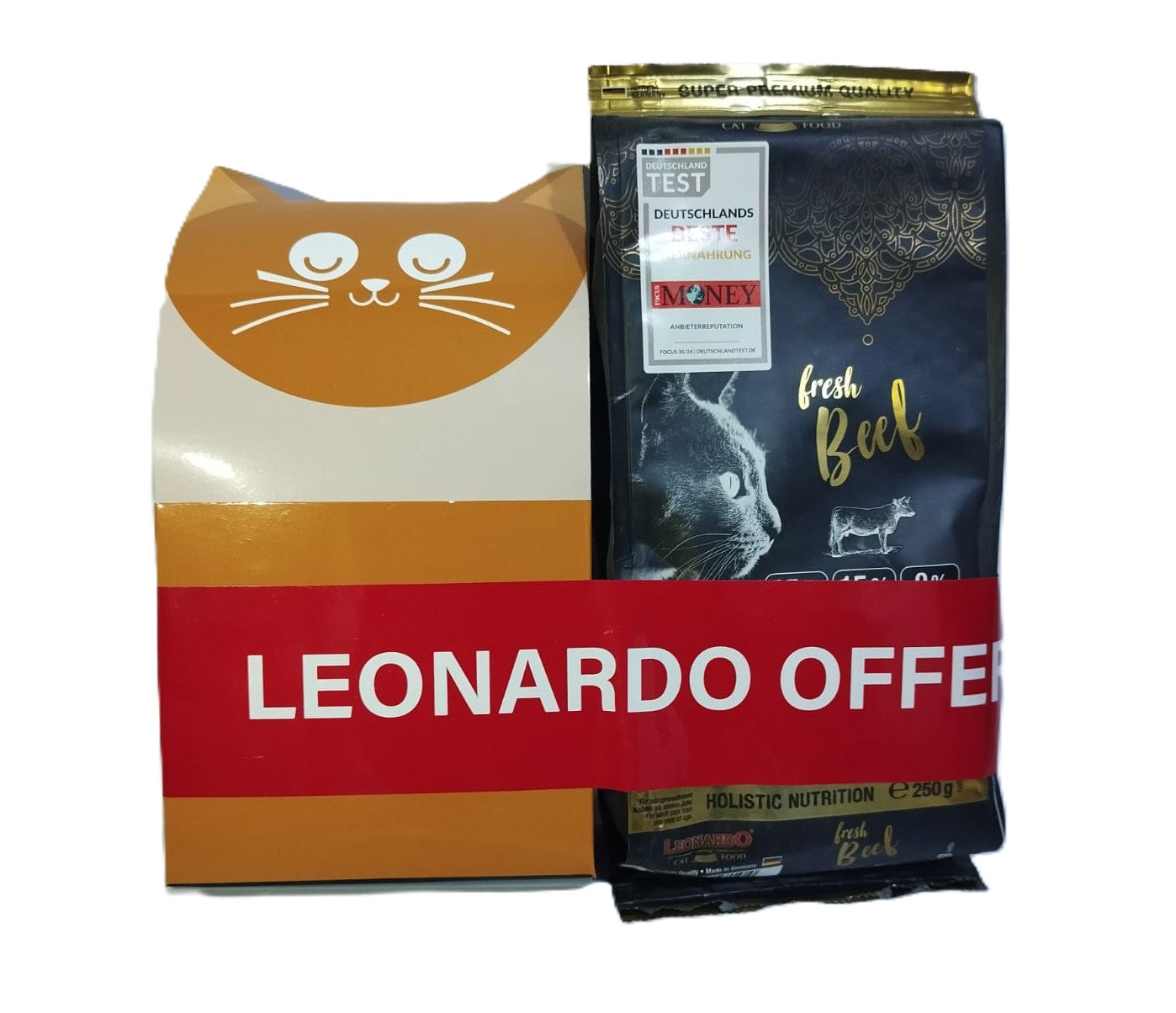 Leonardo Fresh Beef Cat Dry Food 250g - 1.5kg - 4kg + Free Gift