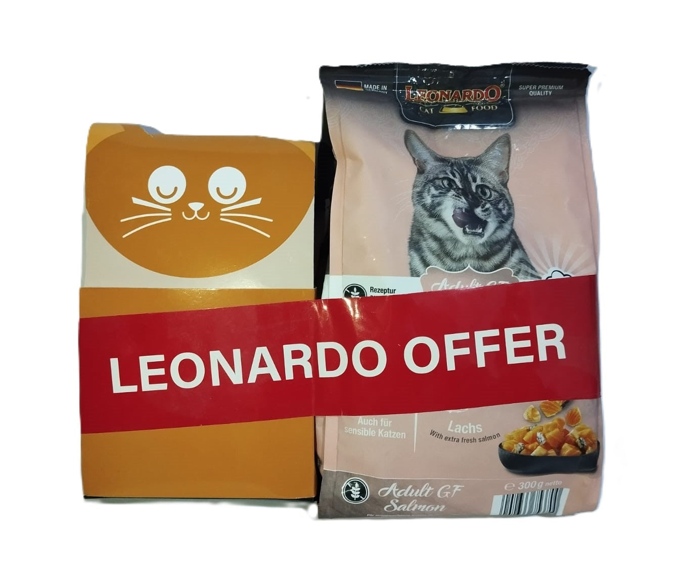 Leonardo Grain Free Salmon Cat Dry Food 300g + 200g Free