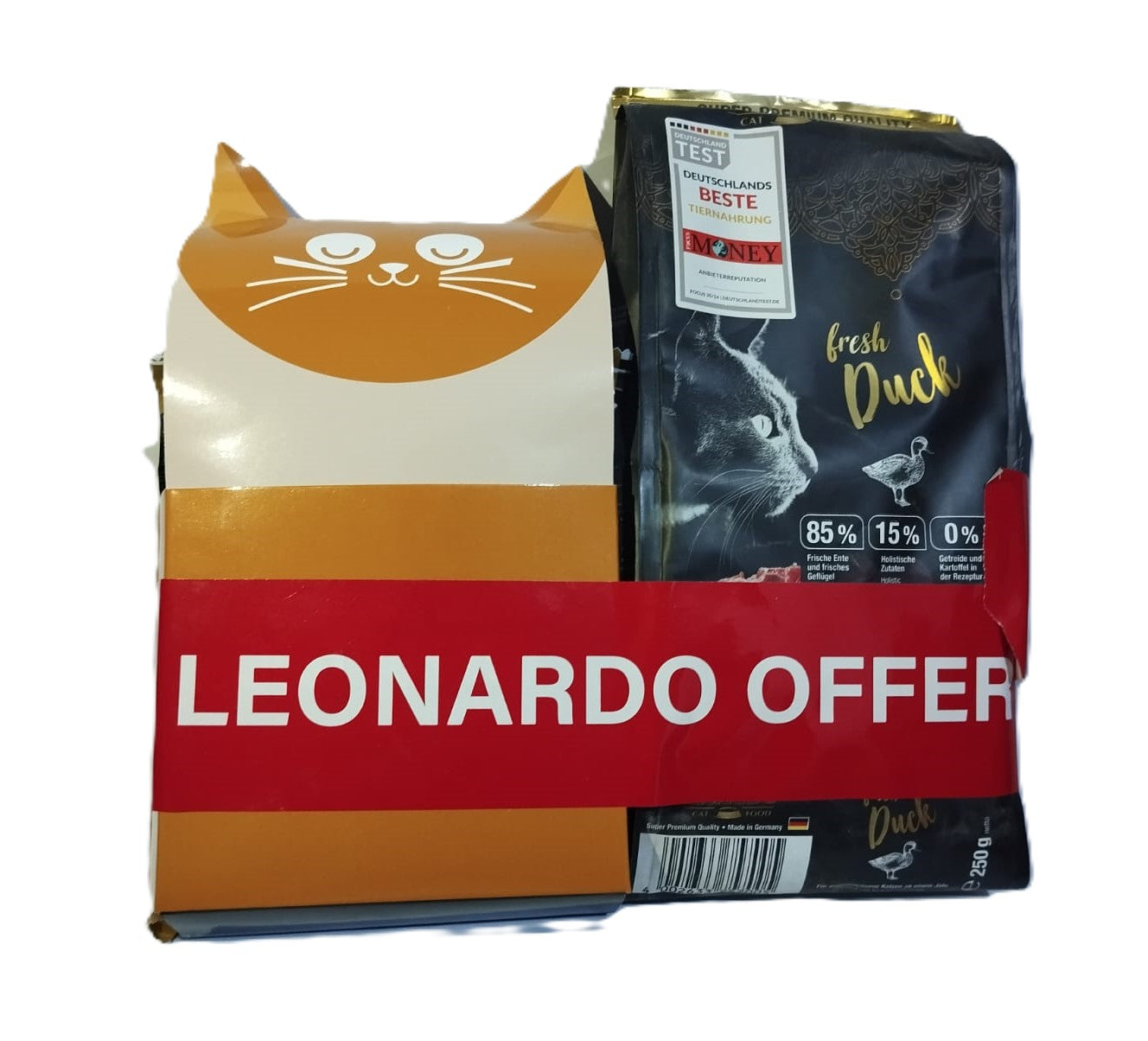 Leonardo Fresh Duck Cat Dry Food 250g - 1.5kg - 4kg + Free Gift