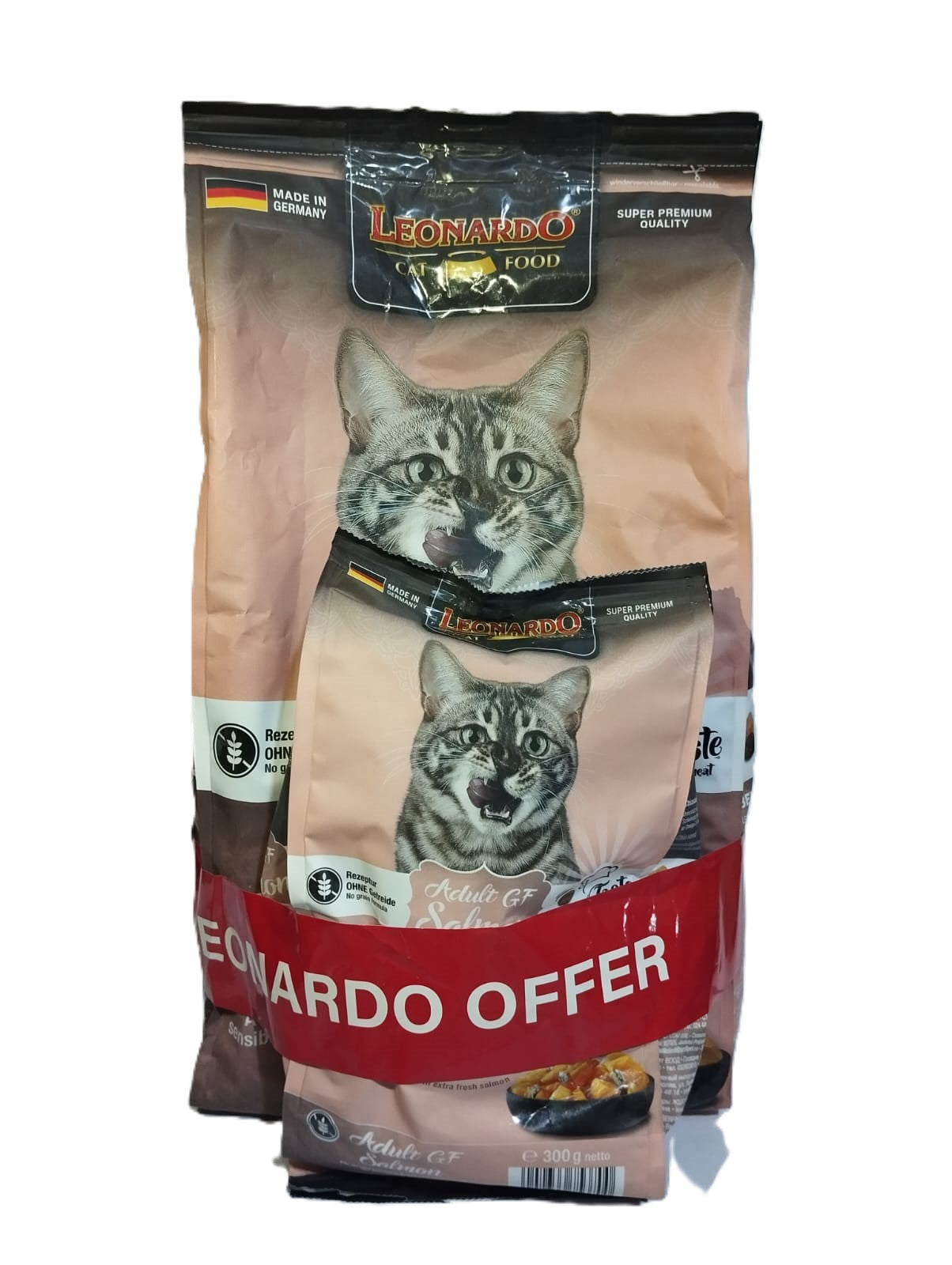 Leonardo Grain Free Salmon Cat Dry Food 1.8kg + 300g Free