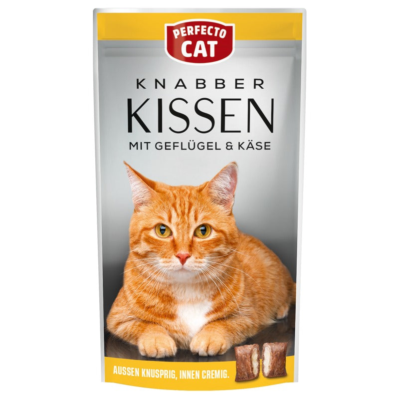Perfecto Cat Knabber Kissen MIT Geflugel & kase 50g