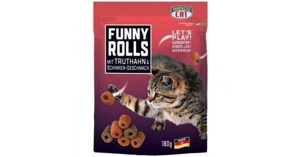 Perfecto Cat Funny Rolls Truthahn & Schinkengeschmack 180g