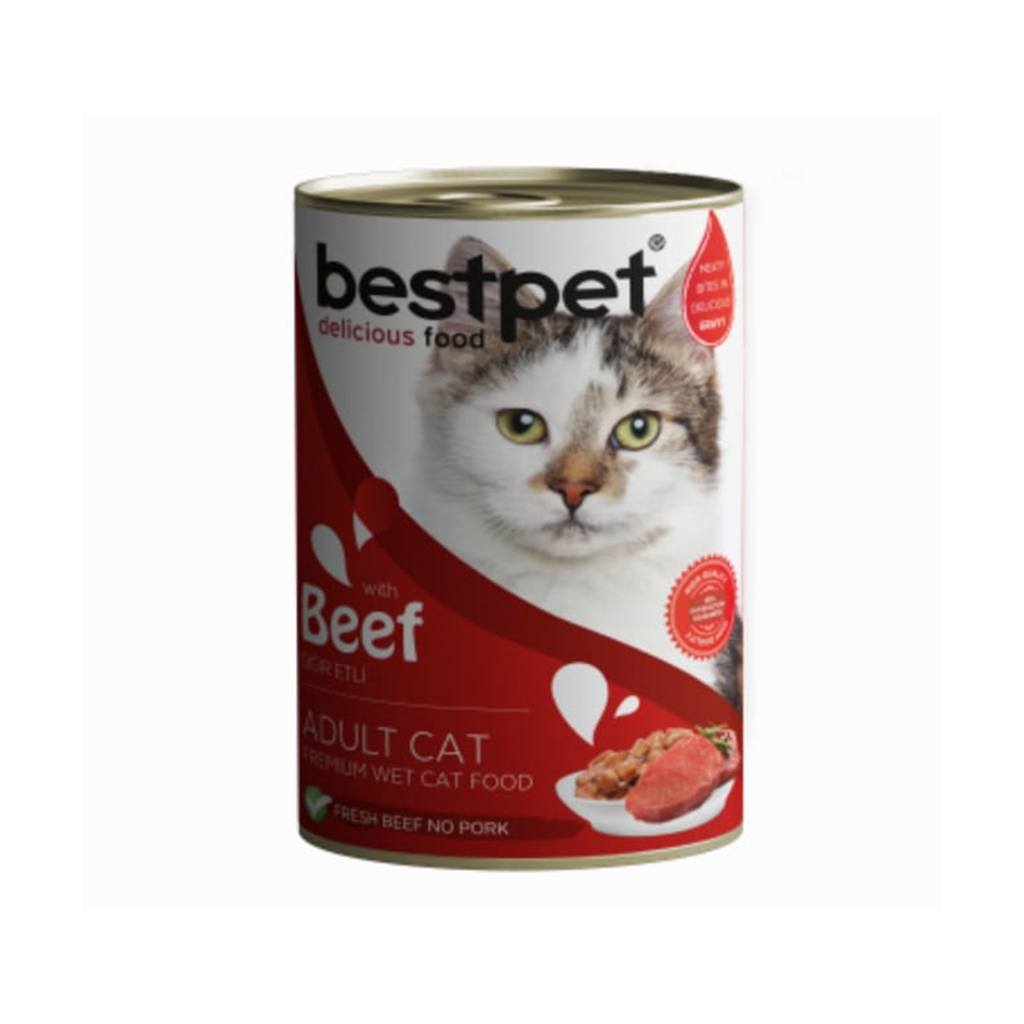 bestpet Wet Food for Adult Cat With Beef 400 g