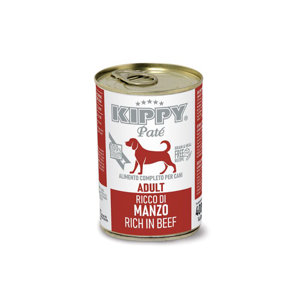 Kippy Pate Adult Dog Wet Food With Beef 400g