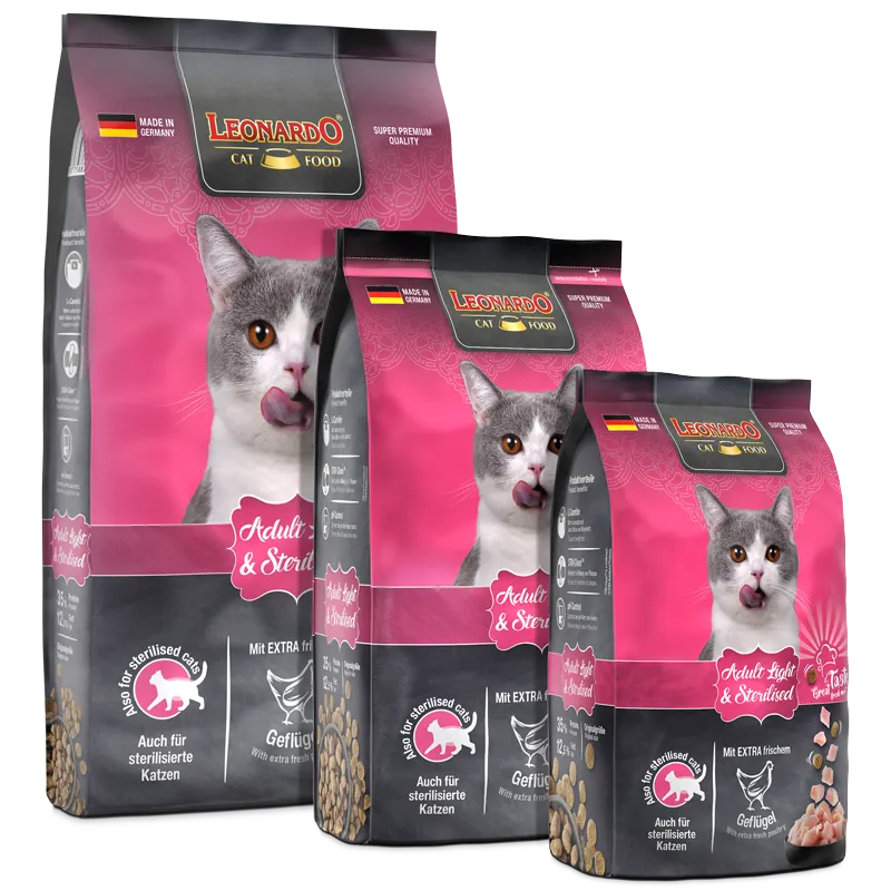 Leonardo Light&Sterilised Cat Dry Food 1.8kg – Happet