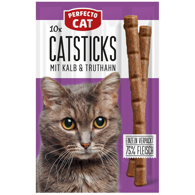 Perfecto Cat 10X Catsticks Mit Kalb & Truthahn 50g