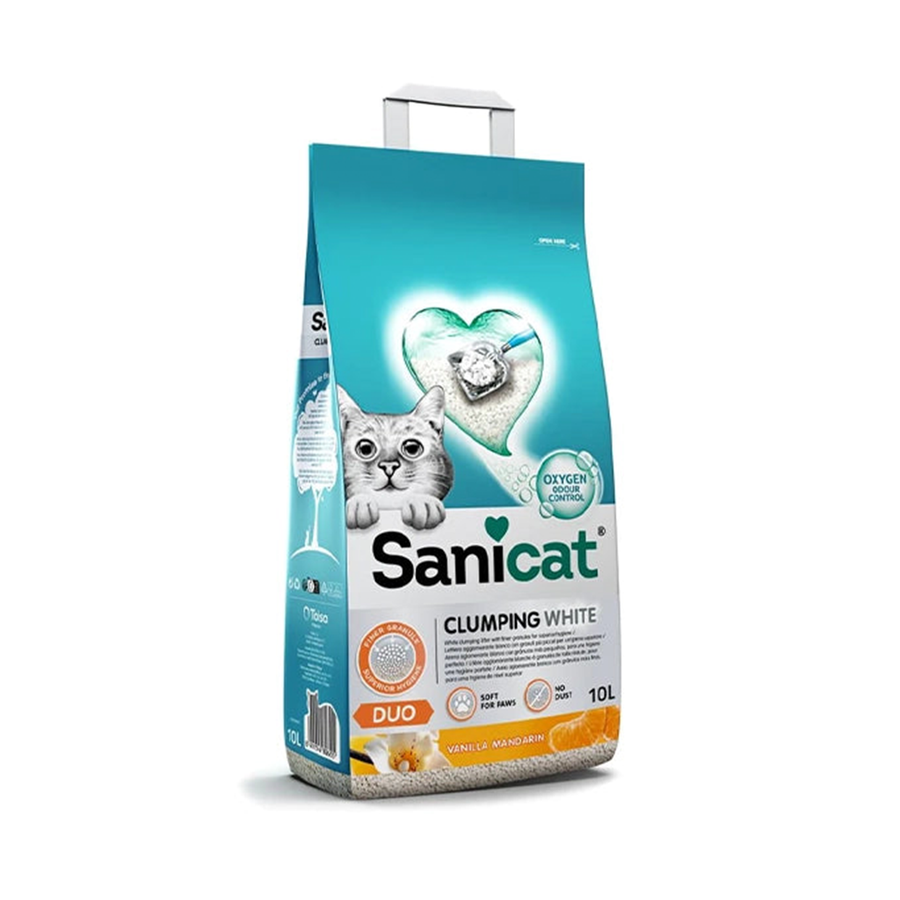 Sanicat Clumping Cat Litter White Vanilla&Mandarin 10L