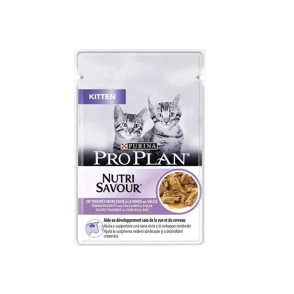 PURINA Pro Plan Kitten Nutri Savour with Turkey in Gravy 85g