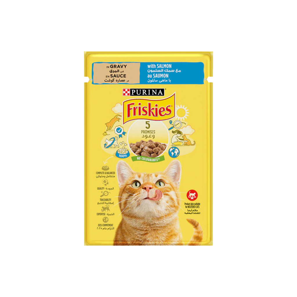 Friskies Salmon Chunks in Gravy Pouch 85g