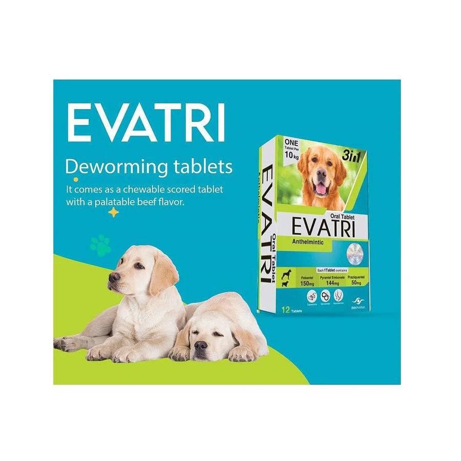 إيفاتري — أقراص طرد الديدان للكلاب والقطط (قرص واحد) | Evatri 1 Tablet
